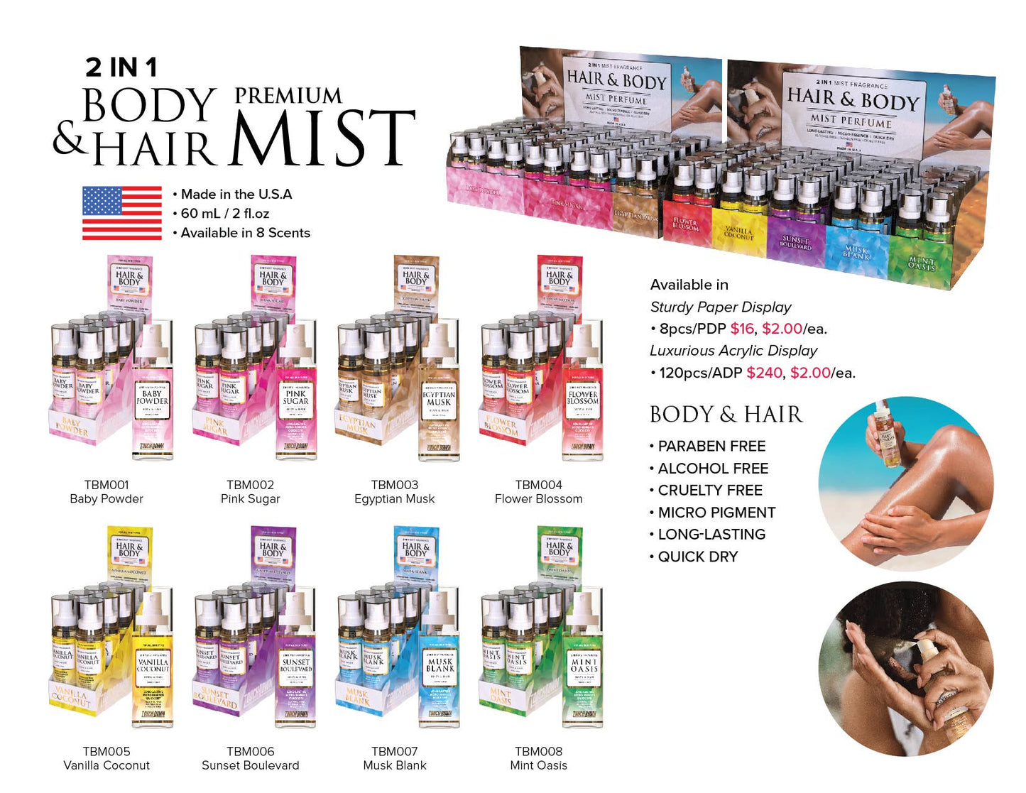 2 in 1 Hair and Body Mist Fragrance