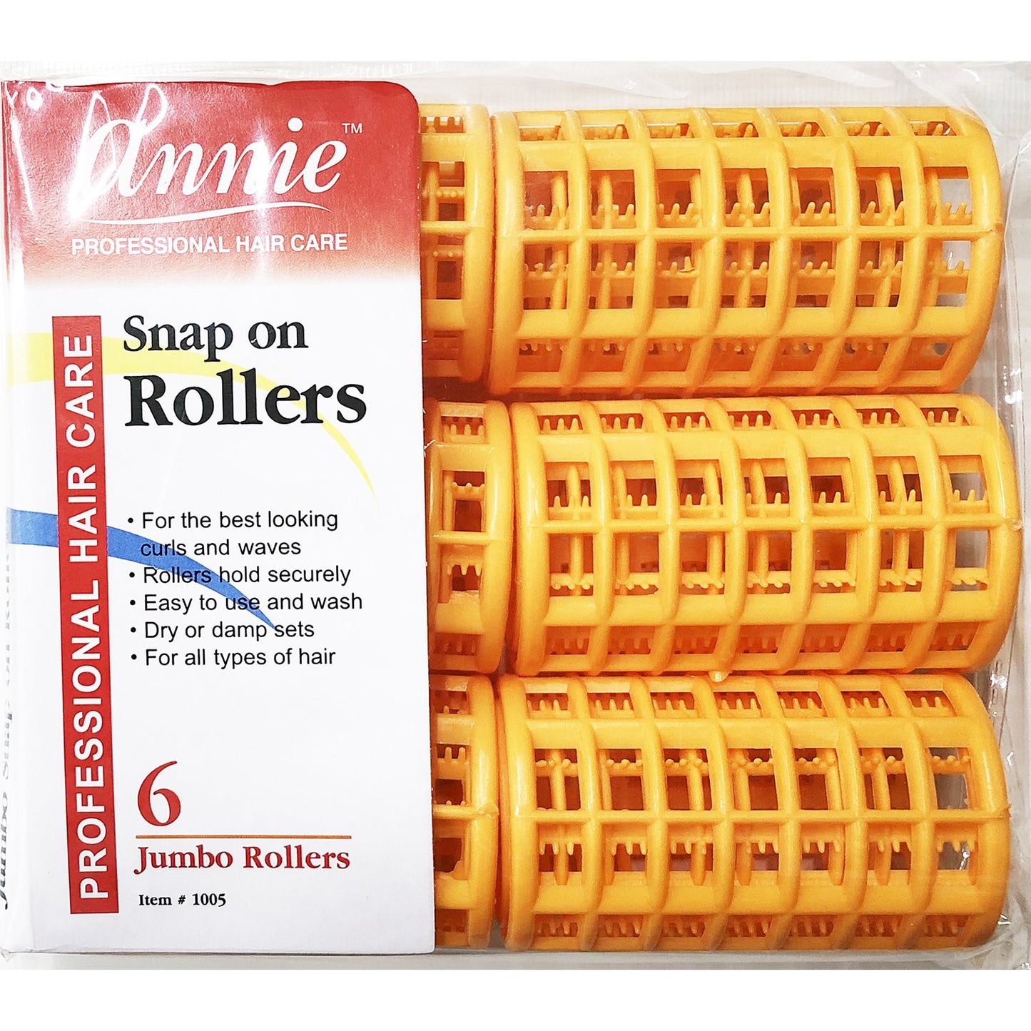 Annie Snap On Rollers 1-1/2" Jumbo Orange