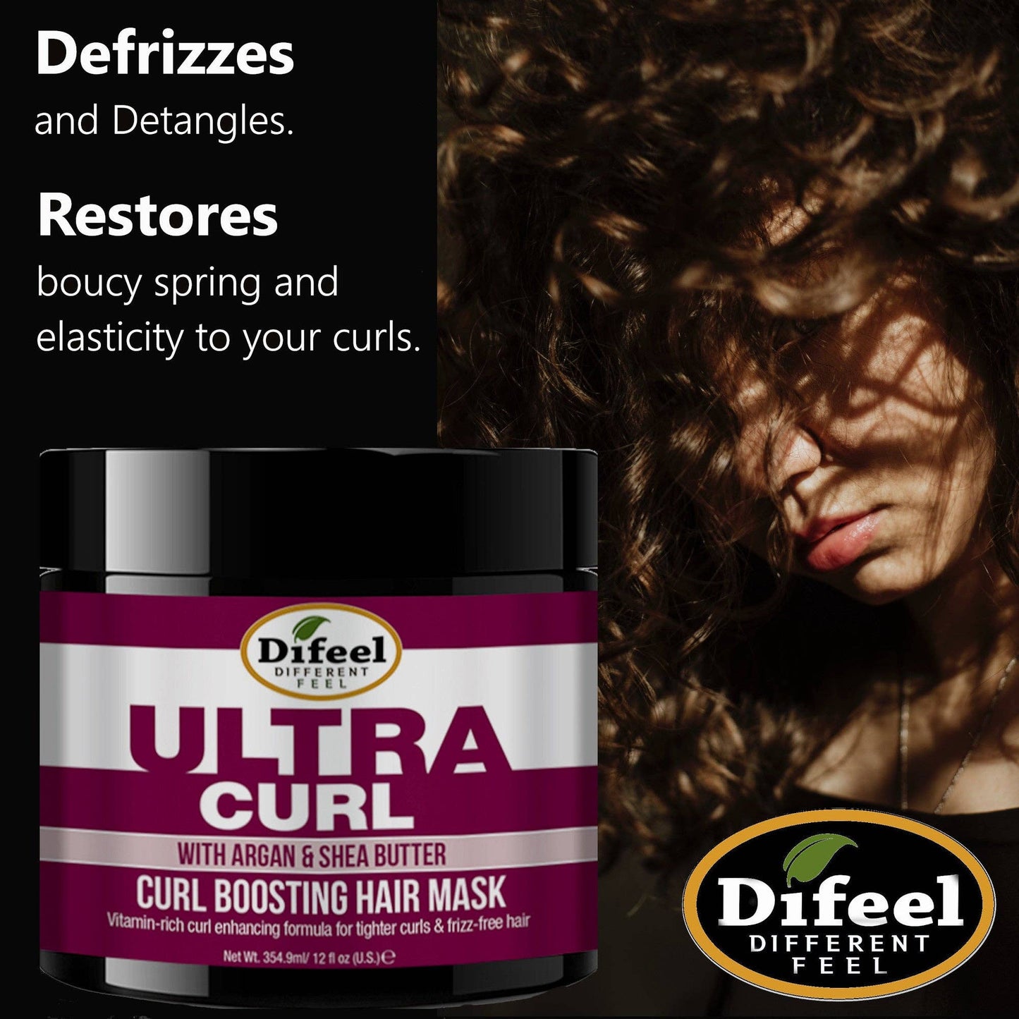 Difeel - Difeel Ultra Curl Boosting w/ Argan & Shea Hair Mask 12 oz.
