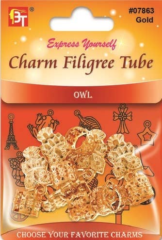 BRAID JEWELRY CHARMS-OWL - GOLD