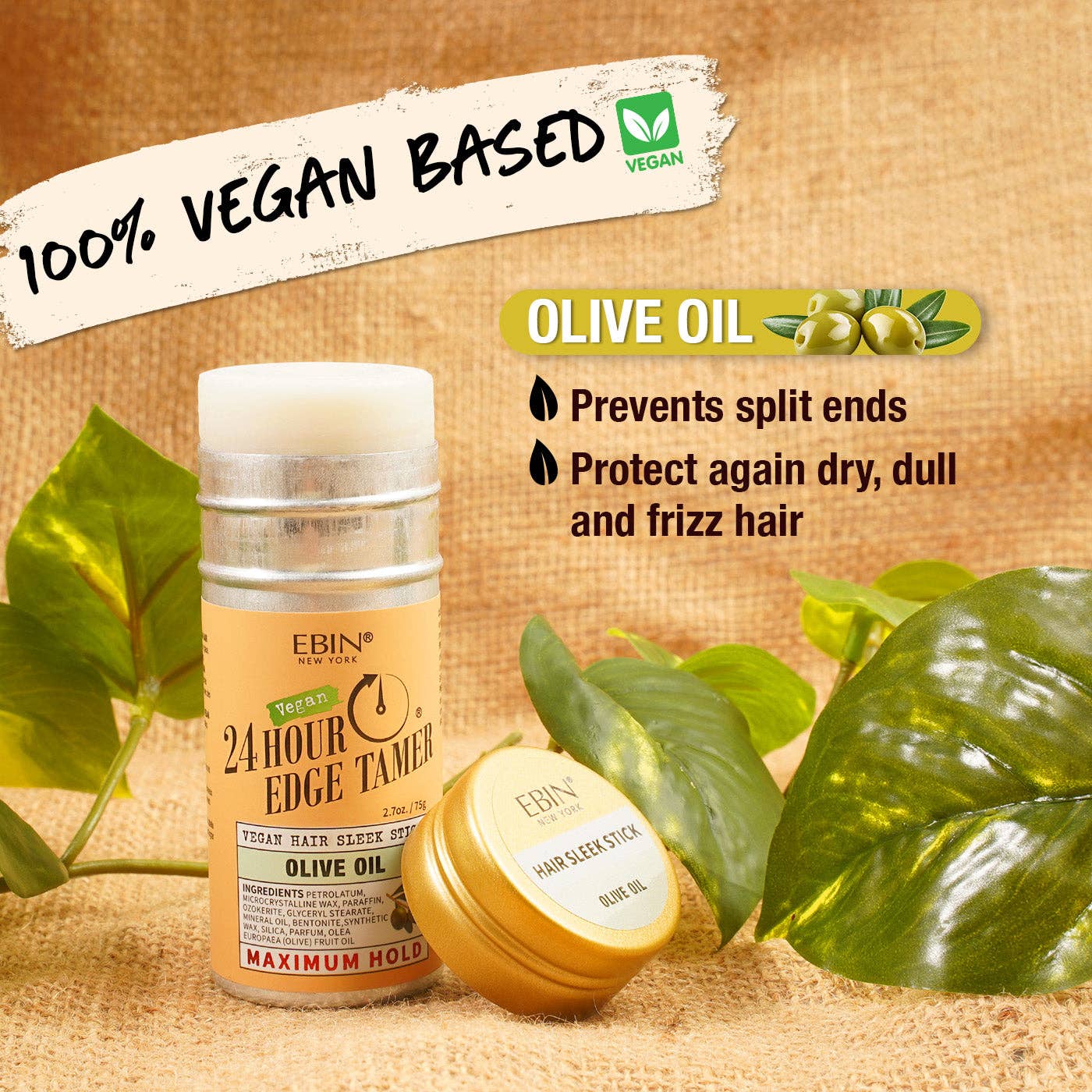 EBIN NEW YORK - Vegan Hair Sleek Stick: Olive Oil