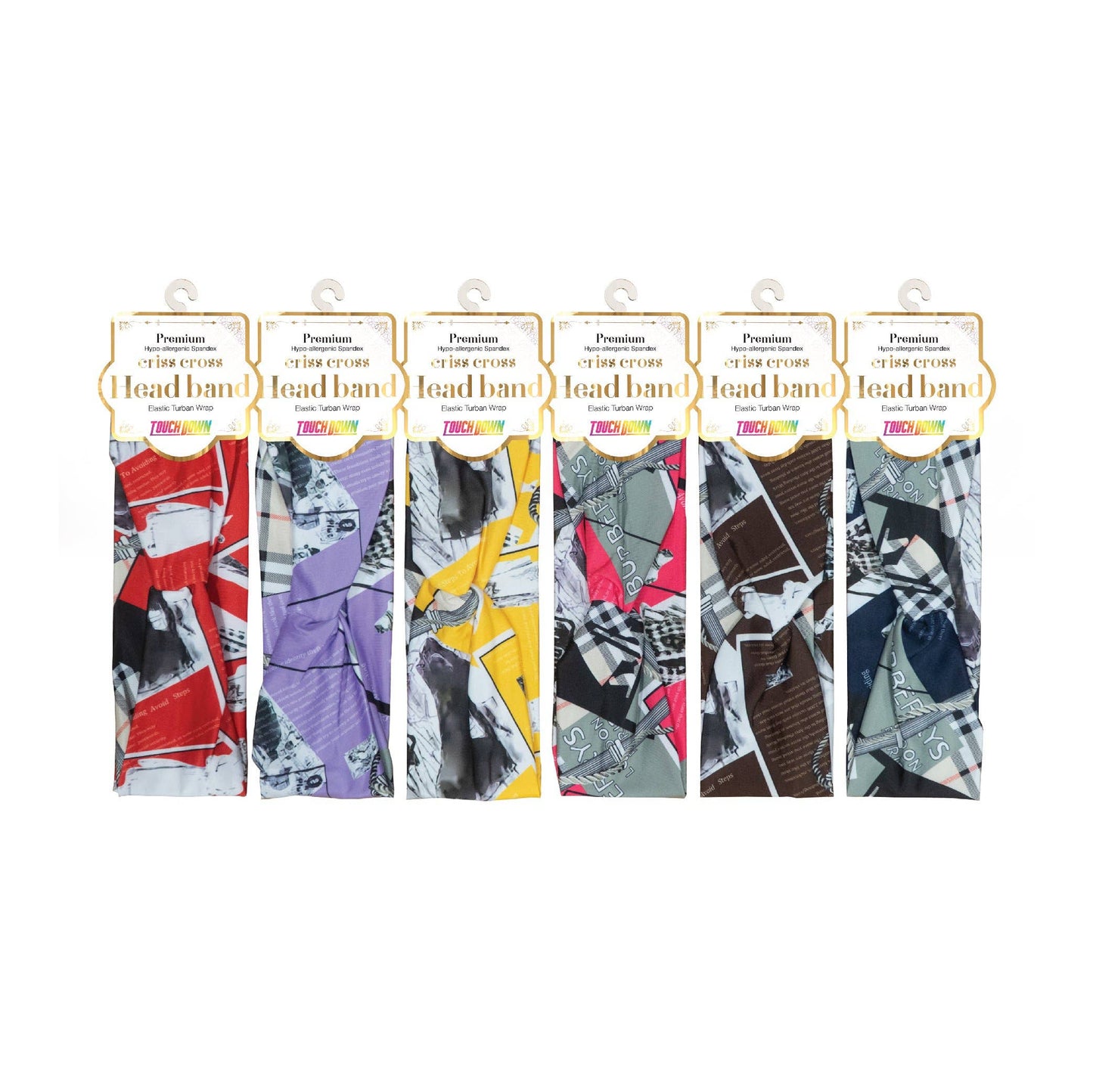 SM Beauty LLC - Criss Cross Headband - Elastic Turban Wrap: Havana