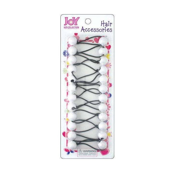 Annie International, Inc. - Joy Twin Beads Ponytailers 12Ct White