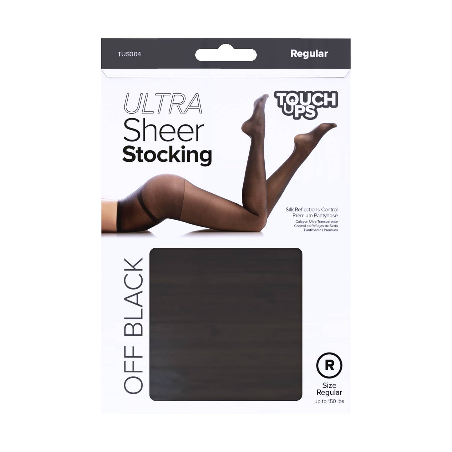 Touch Ups Ultra Sheer Stocking: Off Black - L-XL