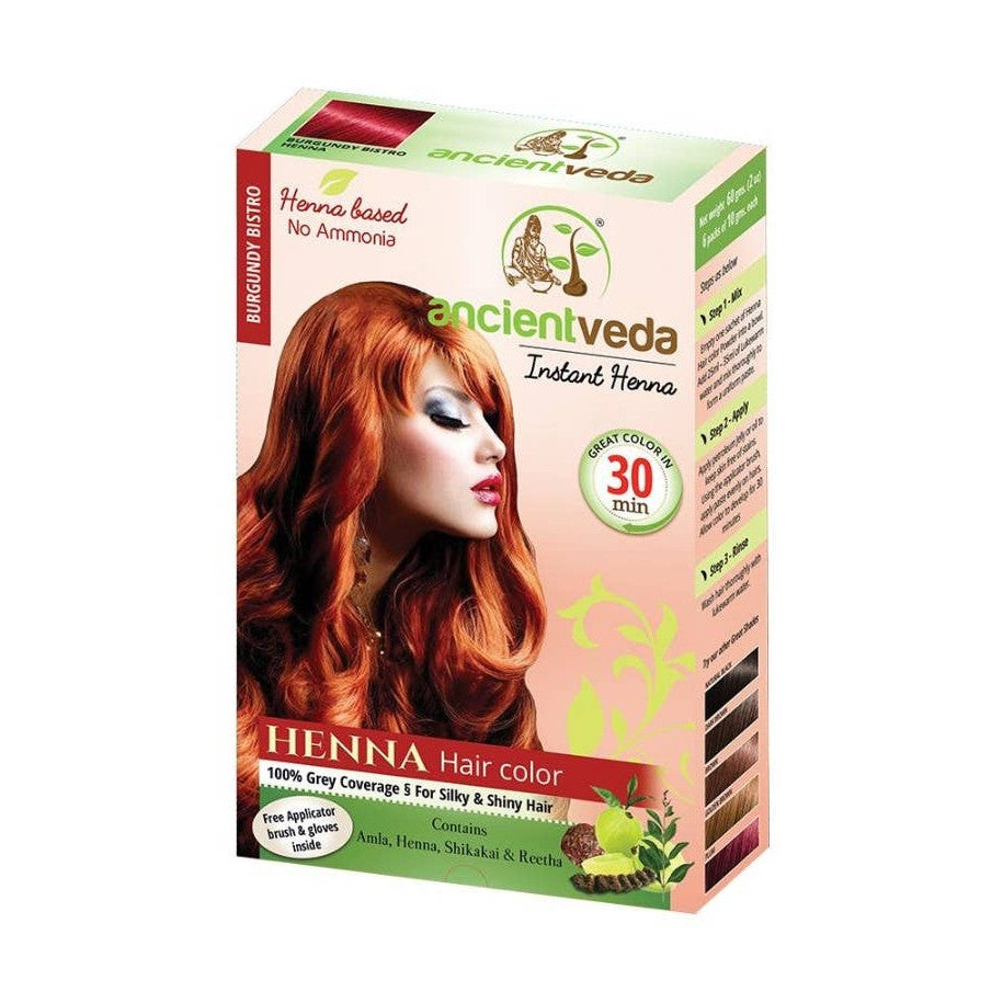 Ancientveda - Ancient Veda Burgandy Henna Hair Dye (60 gms)