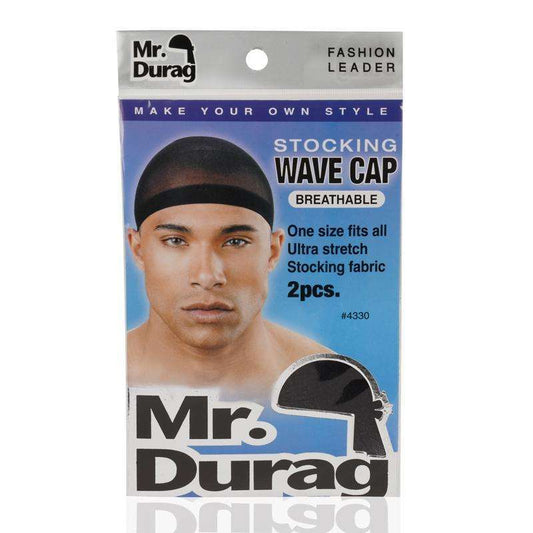 Annie International, Inc. - Mr. Durag Stocking Wave Cap w Wide Band 2Pc Black