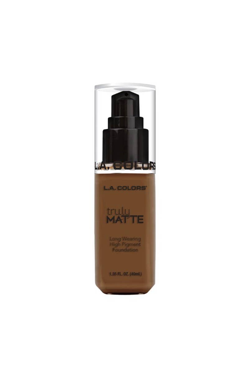 PINEAPPLE Beauty - LA Colors CLM364 Truly Matte Foundation Mahogany - 3pc