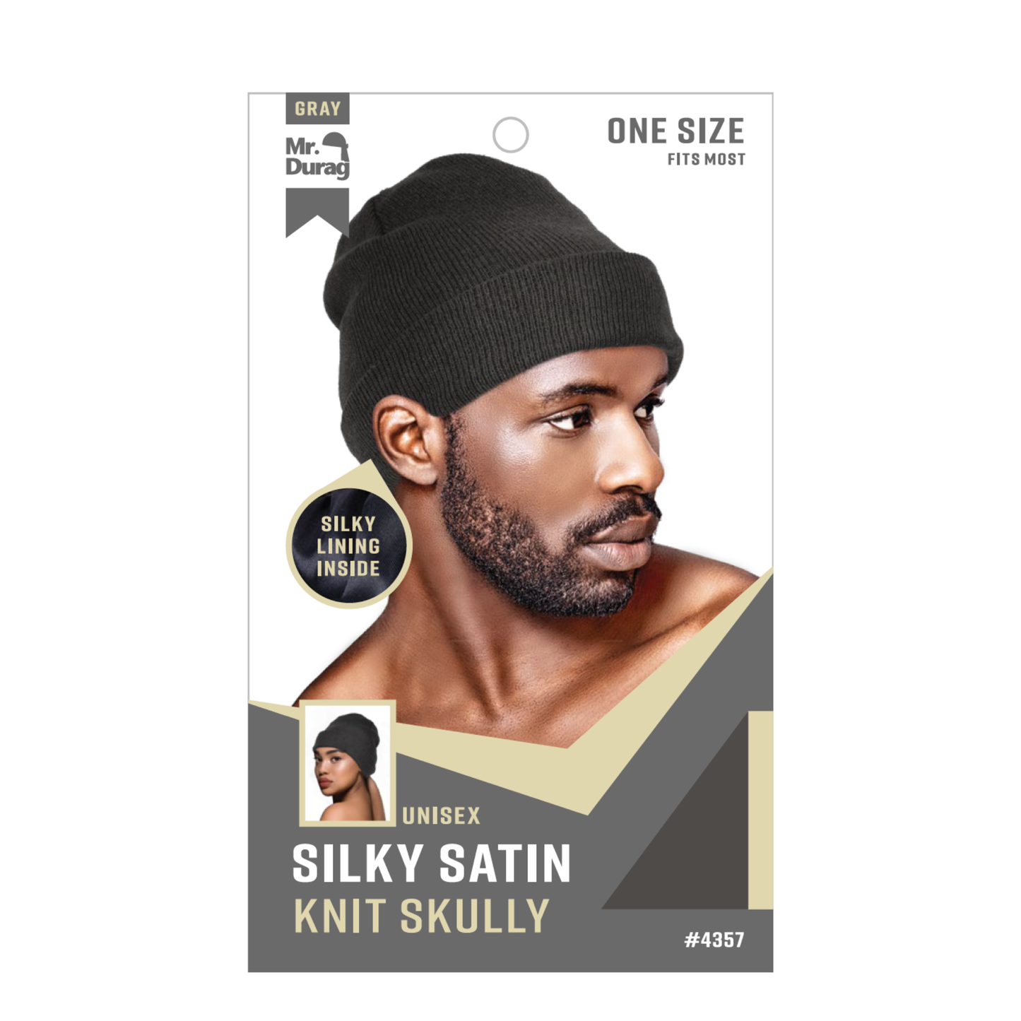 Annie International, Inc. - Mr. Durag Silky Satin Knit Skully, 1 Count Beanie, Assorted