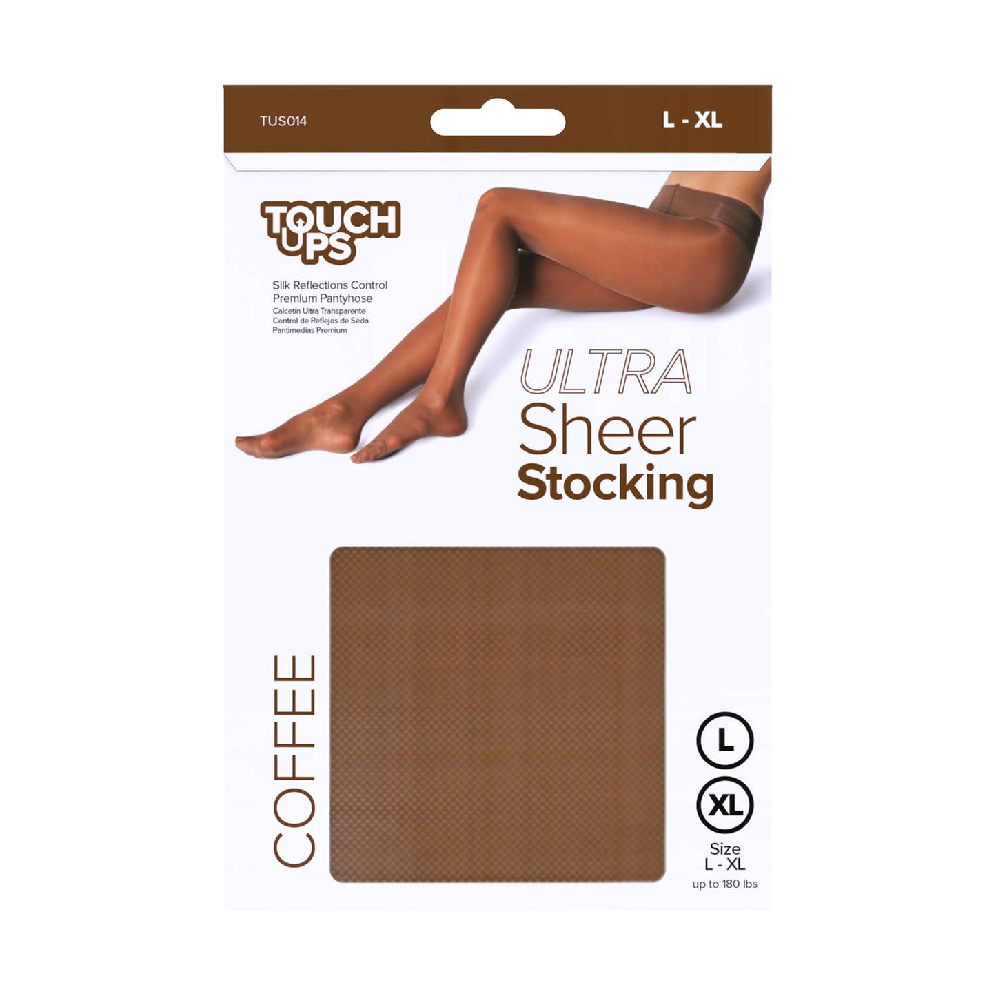 Touch Ups Ultra Sheer Stocking: Off Black - L-XL