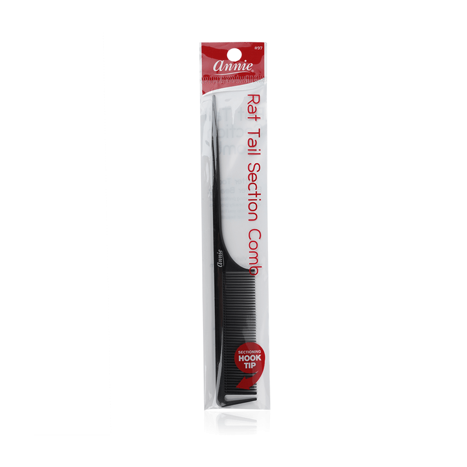 Annie Rat Tail Section Comb Black