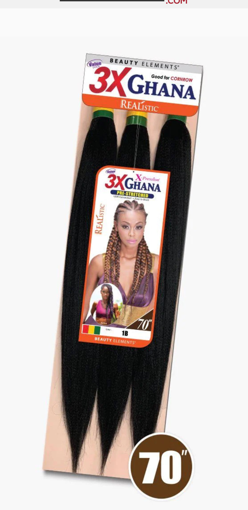 3X-GHANA X-PRESSION-PRE-STRETCHED - 70''
