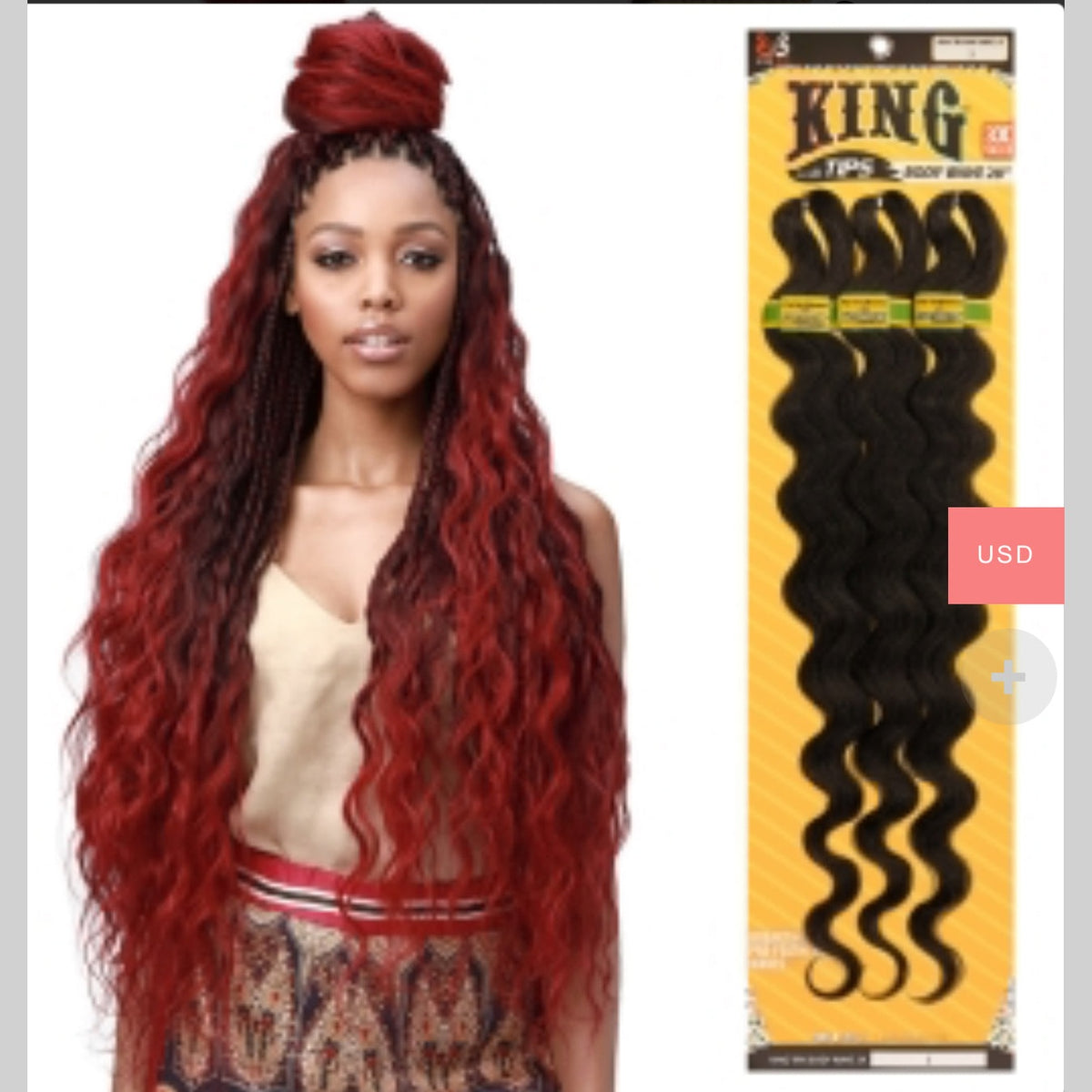 Bobbi Boss 3X King Tips Knotless Pre-Stretched Braid 28"