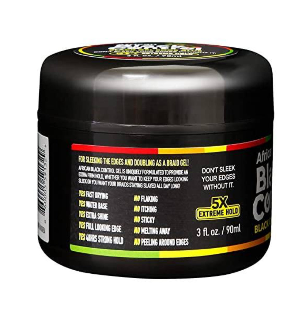 AFRICAN-BLACK CONTROL-BLACK GEL-EDGE GLUE