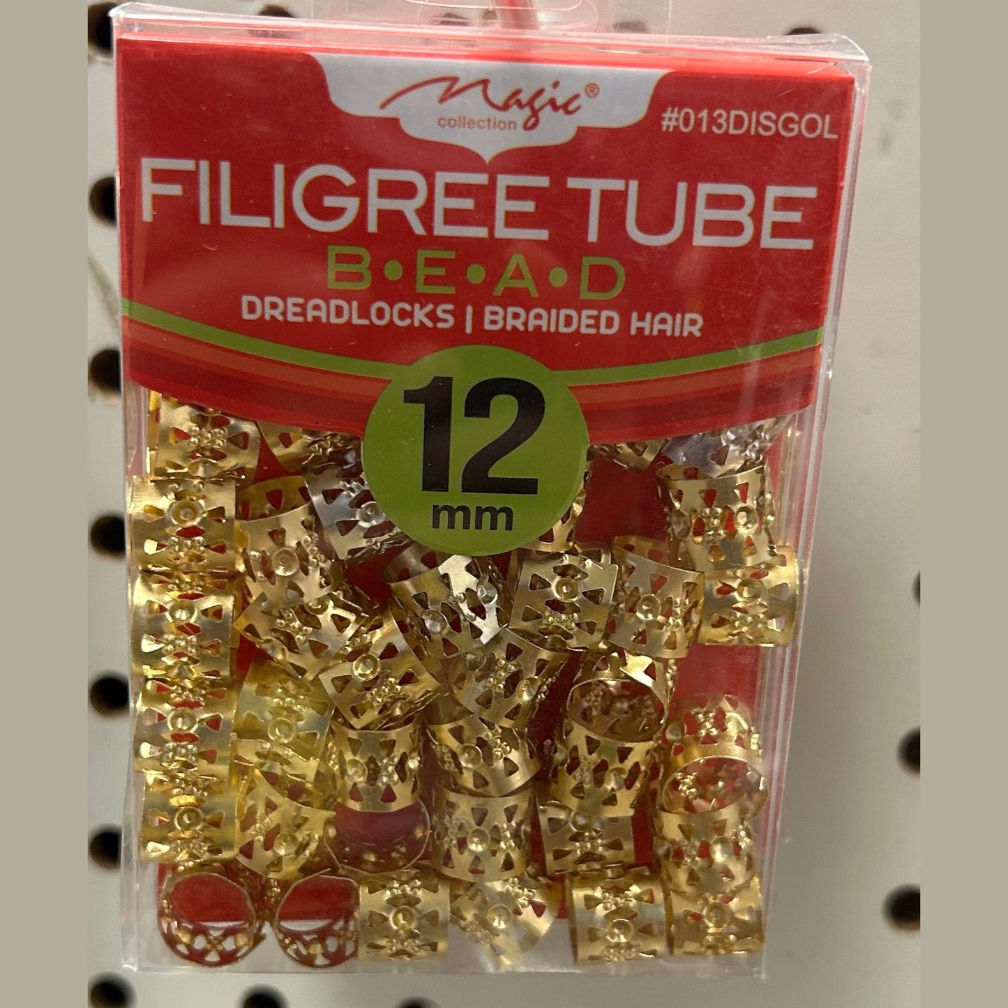 FILIGREE TUBE BEADS FOR DREADLOCKS - BRAIDED HAIR