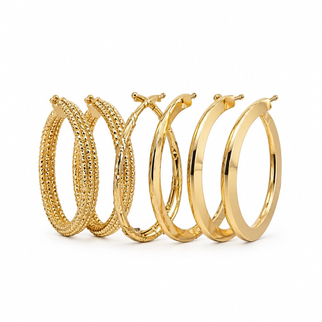 NINE WEST GOLD EARRINGS SET
