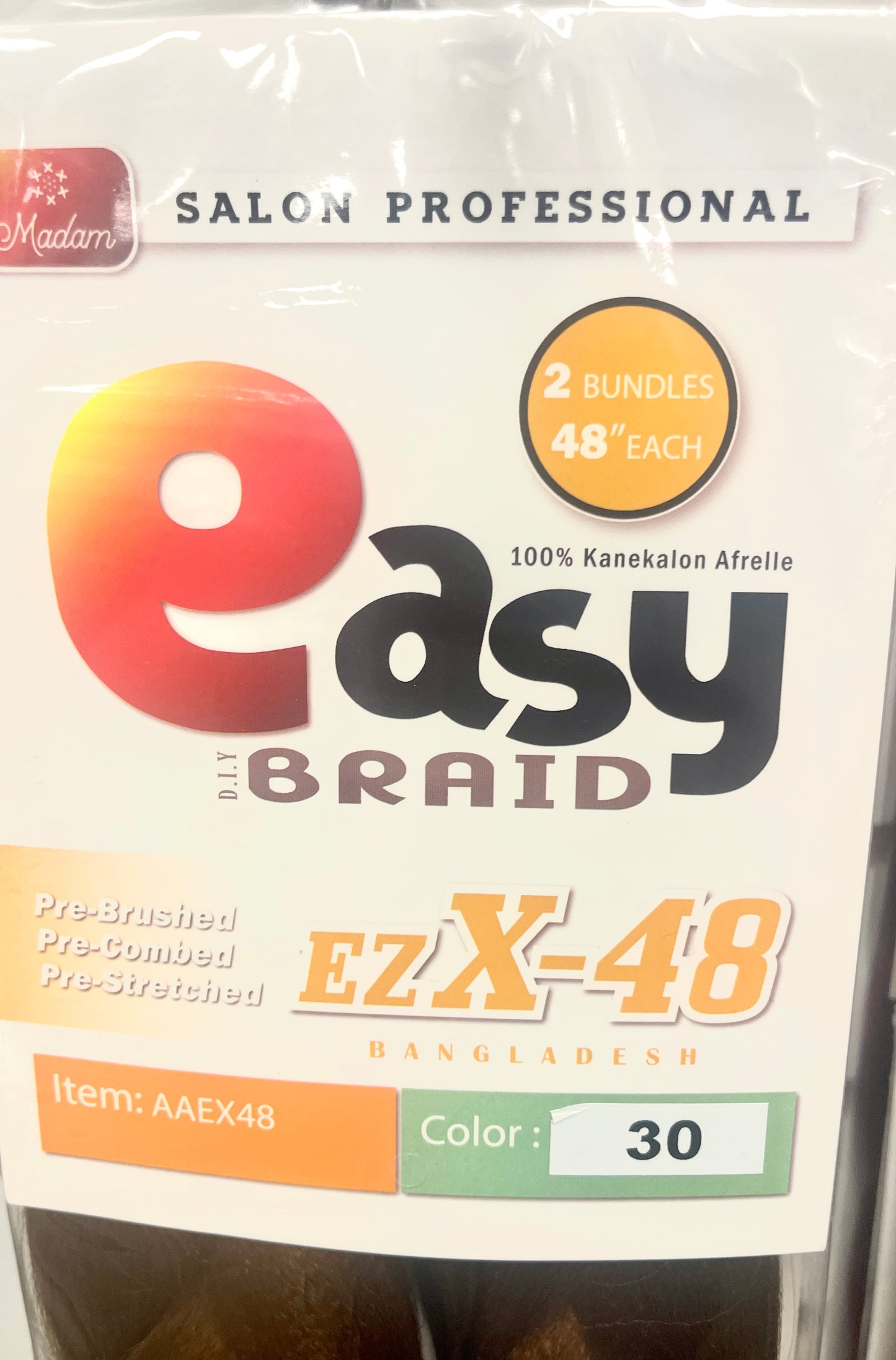SB EZ-X PRE-STRETCHED BRAIDS 48''