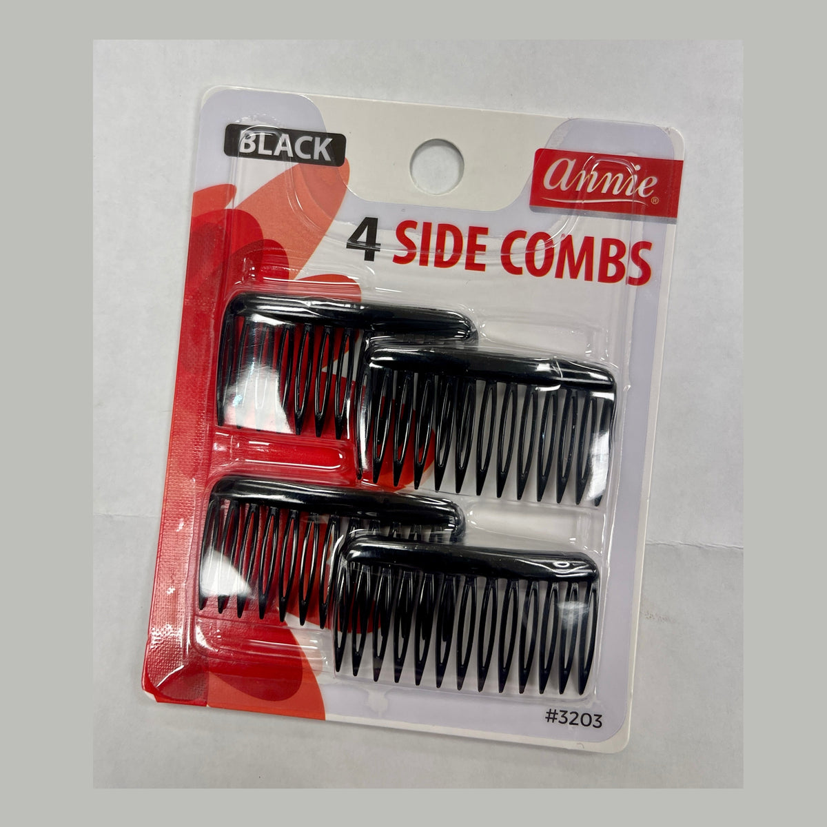 ANNIE - 4 SIDE COMBS - BLACK
