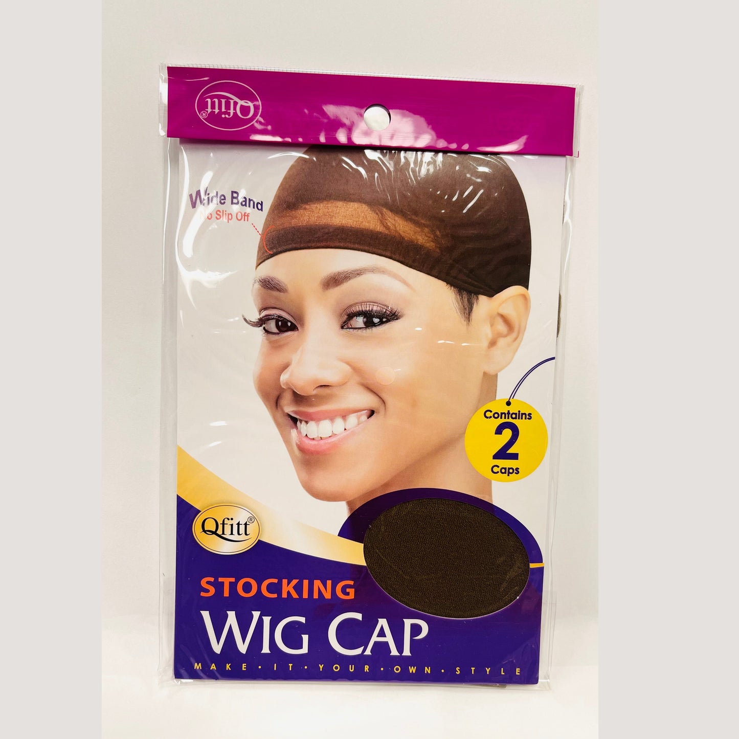 Qfitt 101 Brown Wide Band Stocking Wig Cap (Brown)