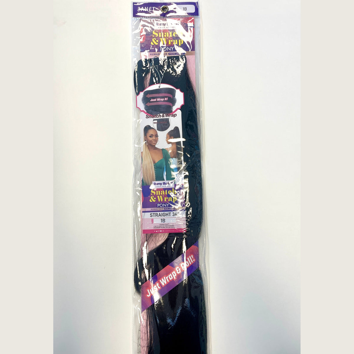JANET - REMY ILLUSION - SNATCH & WRAP - PONY - STRAIGHT - 34''