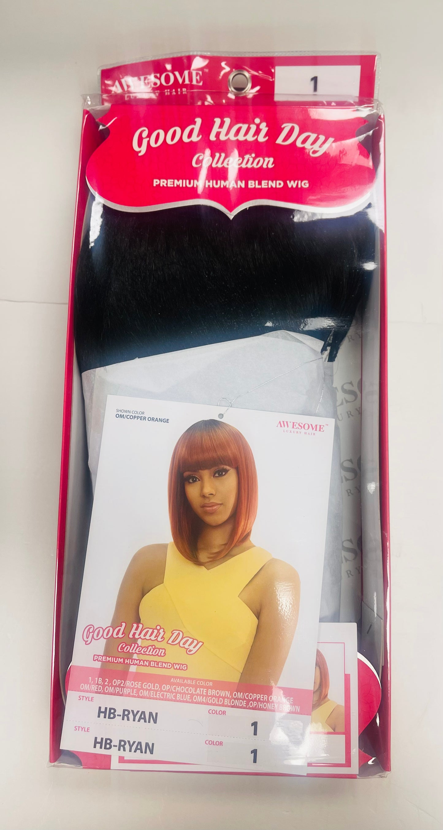 Good Hair Day Collection Human Blend Wig - HB Ryan Color 1