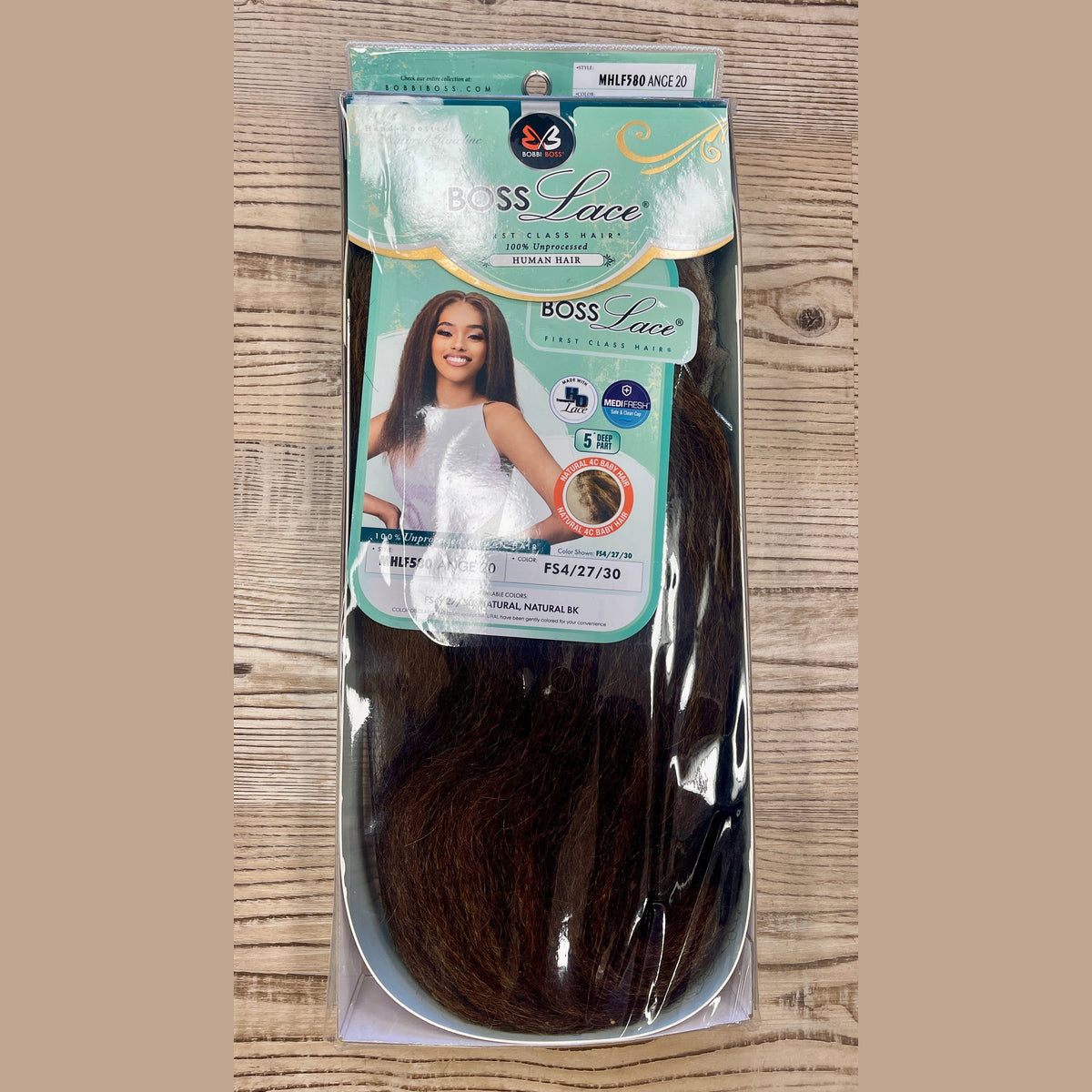 Bobbi Boss Unprocessed Human Hair Lace Wig MHLF580 Ange 20"