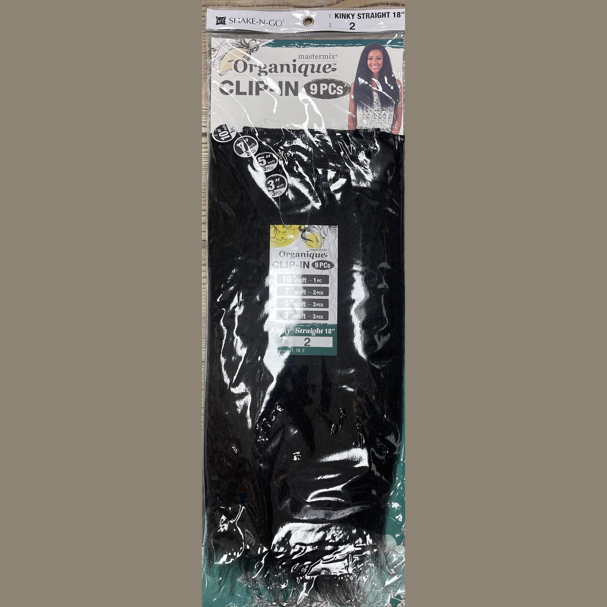 SHAKE-N-GO - ORGANIQUE MASTERMIX CLIP-IN - 9PCS - 18''