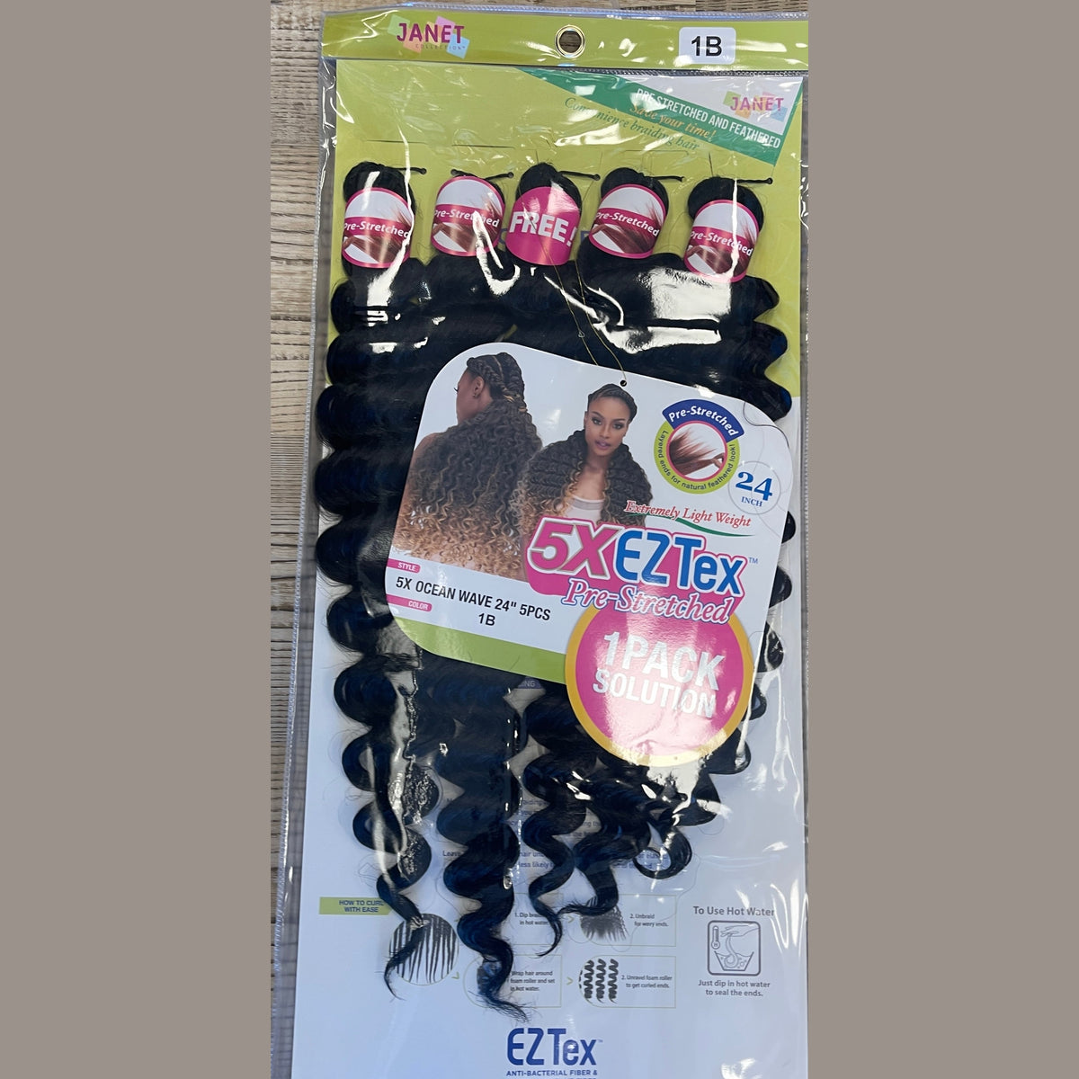 JANET-5X EZ Tex -Pre-stretched 5PCS - 24''