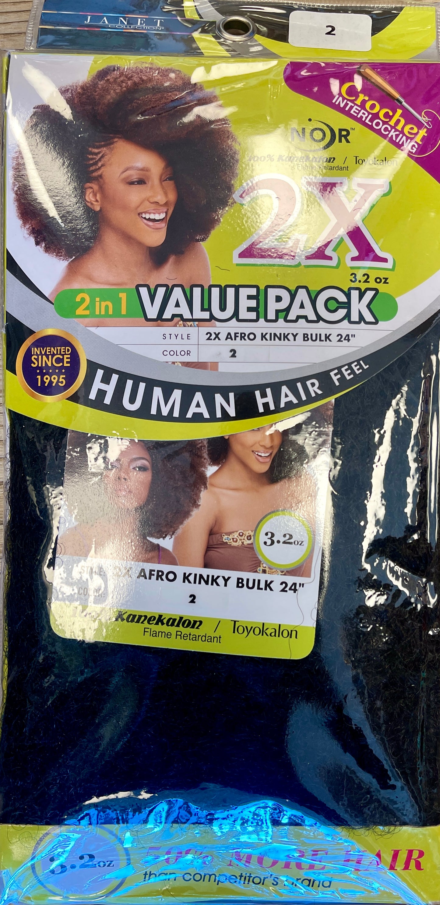 JANET-NOIR-2X-AFRO KINKY BULK-2-IN-1-CROCHET-24''