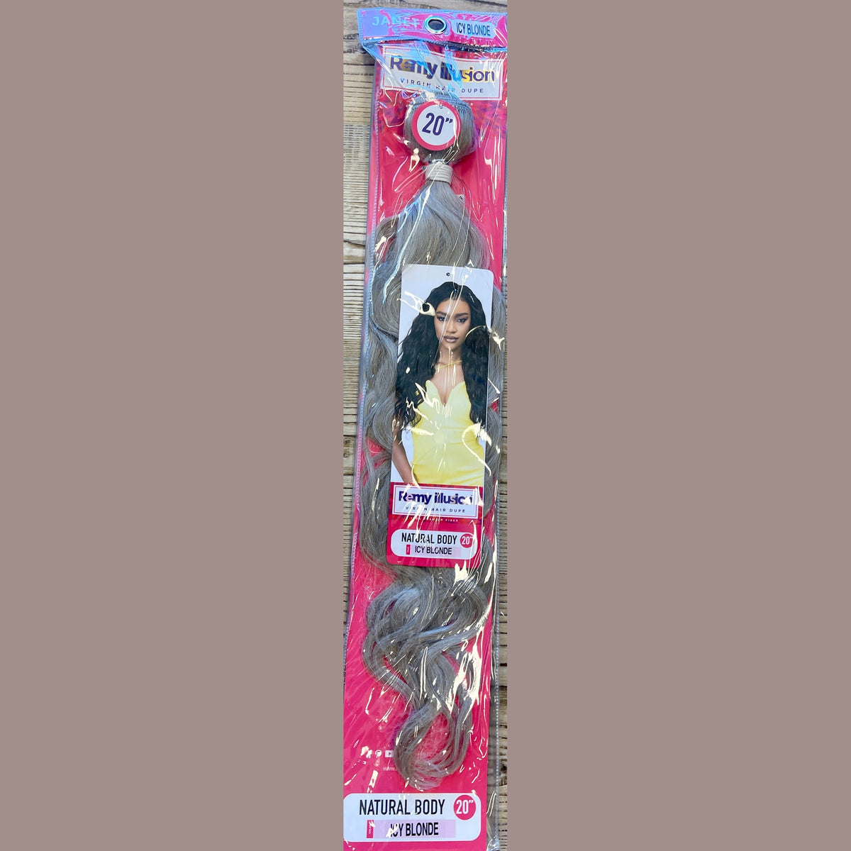 JANET-REMI IIUSSION-VIRGIN HAIR DUPE BUNDLE-NATURAL BODY-20''