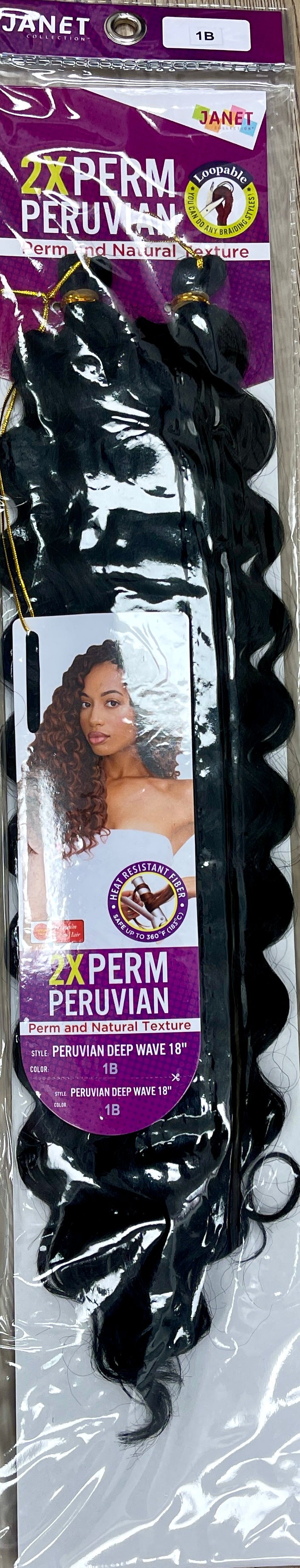 JANET-2X PERM PERUVIAN DEEP WAVE BRAID-18''