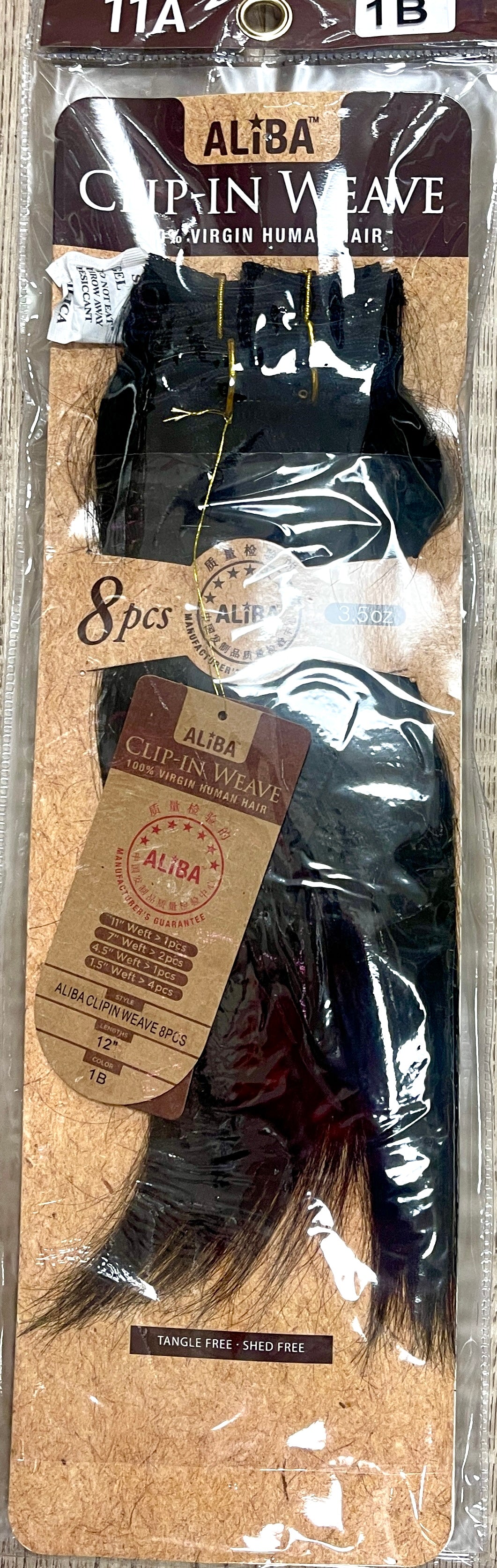 11A - ALIBA-CLIP-IN WEAVE-8PCS - 16''