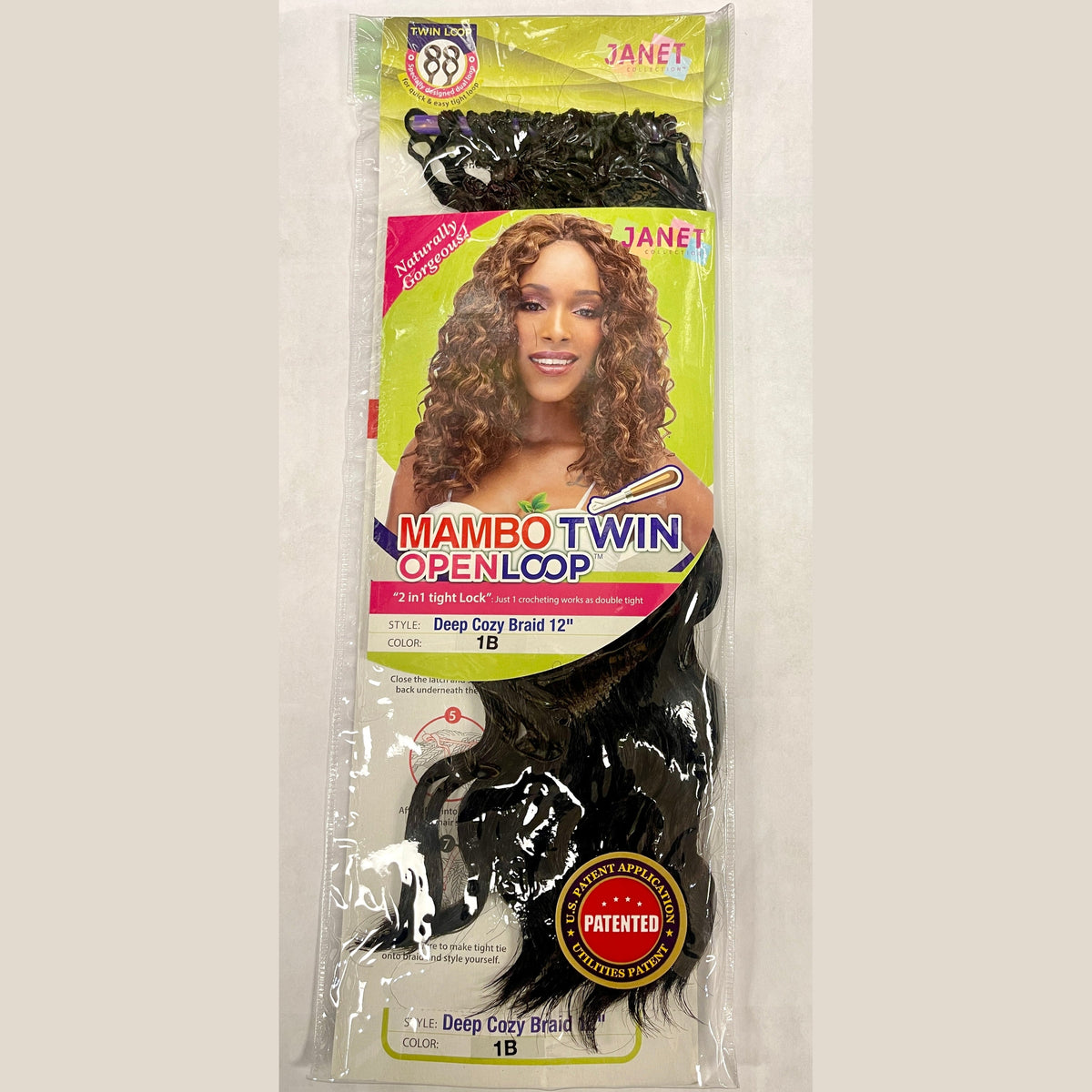 JANET-MAMBO TWIN OPEN LOOP-Deep cozy Braids