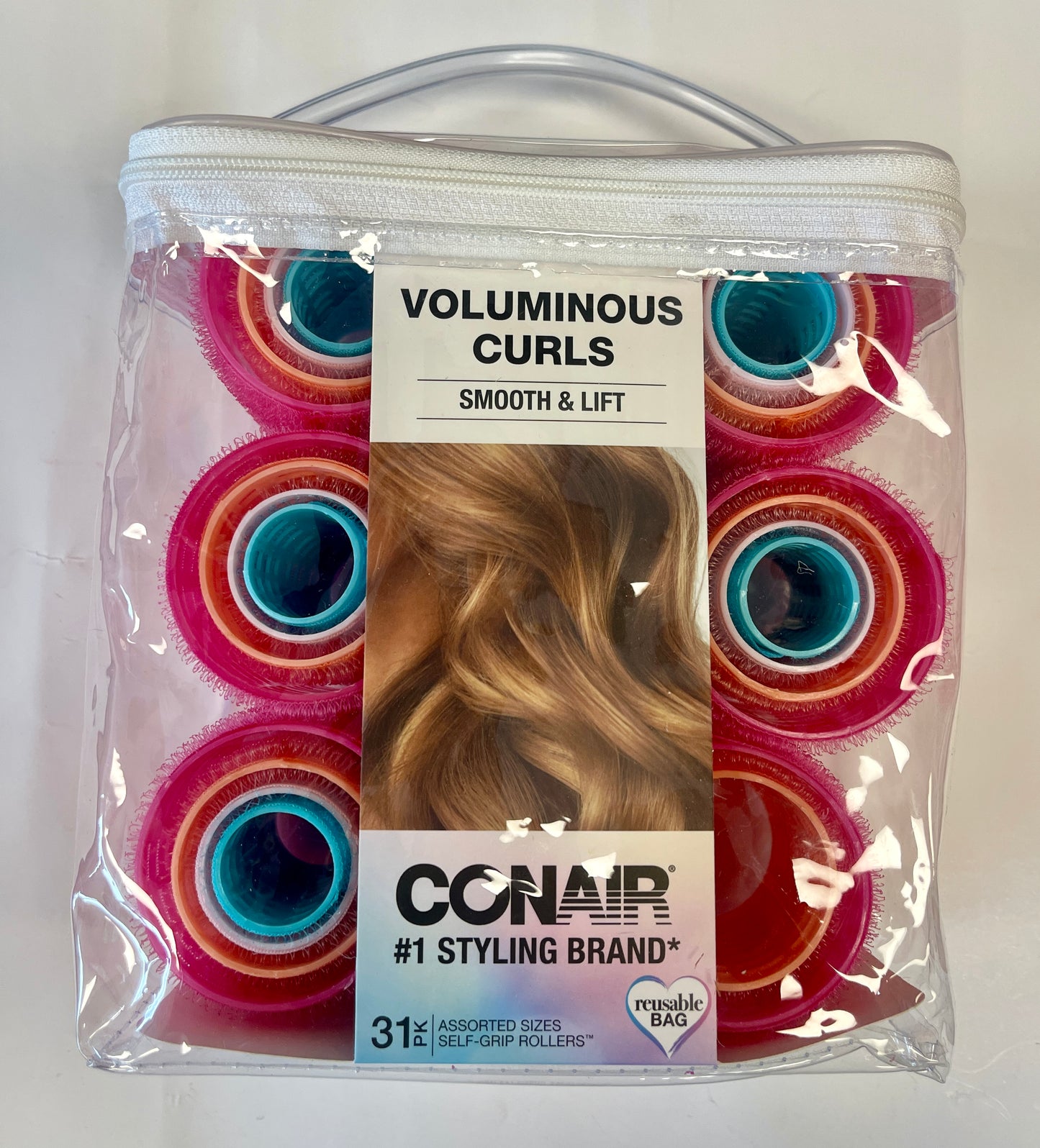 Conair-voluminous curls-assorted-self-grip-rollers