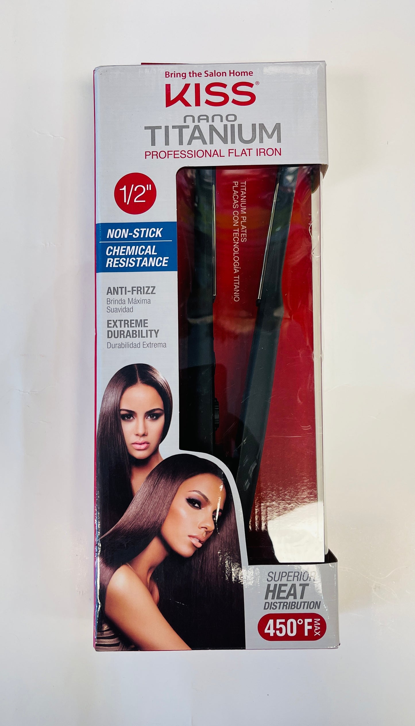KISS-NAN0 TITANIUM-PROFESSIONAL FLAT IRON-450F MAX