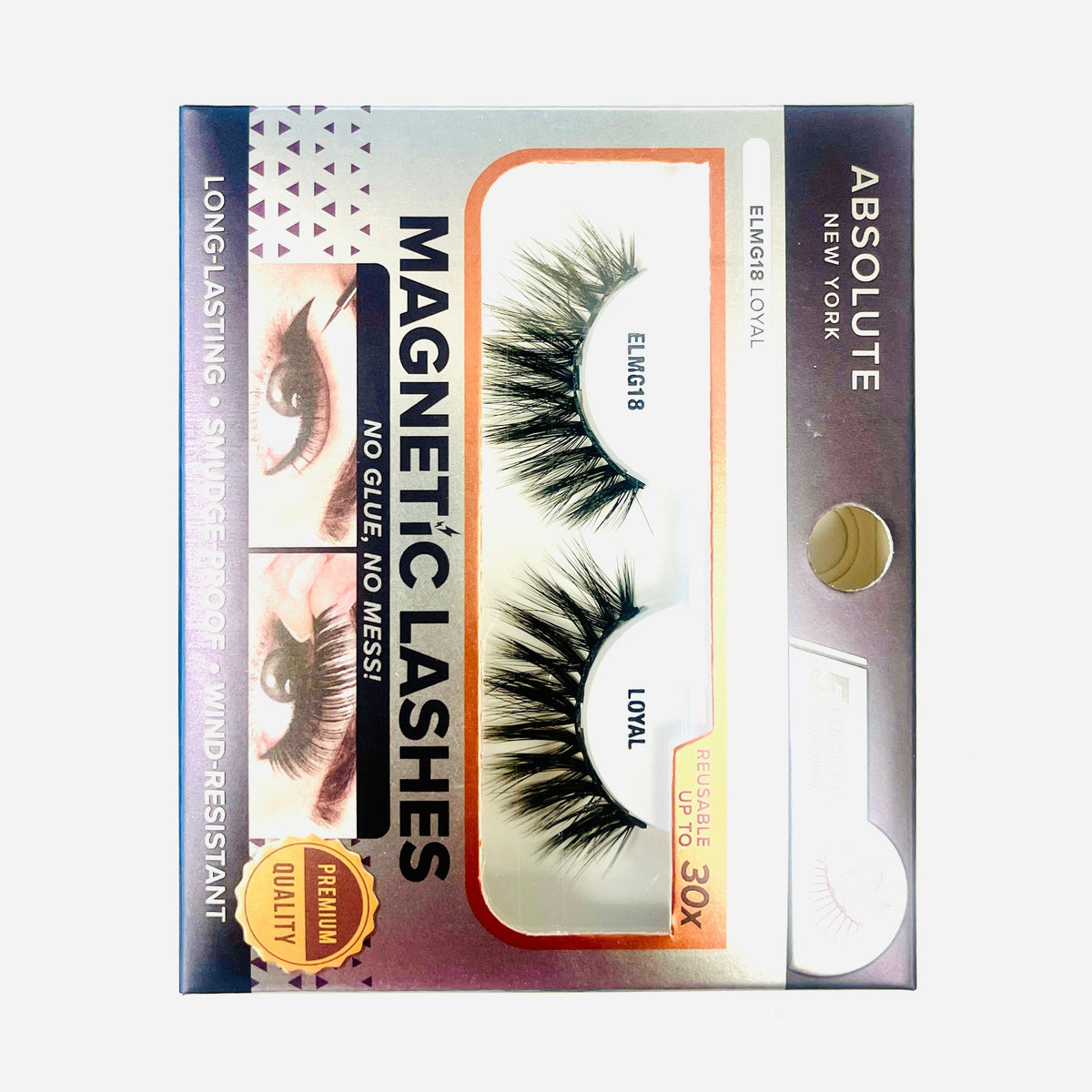 Absolute-New York-magnetic lashes-Reusable up to 30X