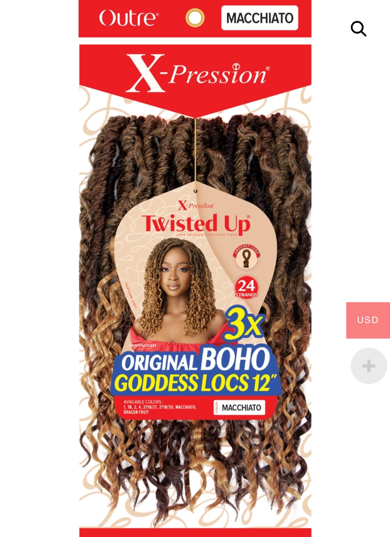 3X - X-PRESSION-TWISTED UP-ORIGINAL BOHO-GODDESS LOCS - 12''