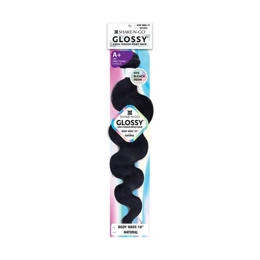 UH -BODY WAVE HUMAN HAIR - GLOSSY - BUNDLES - NATURAL BLACK