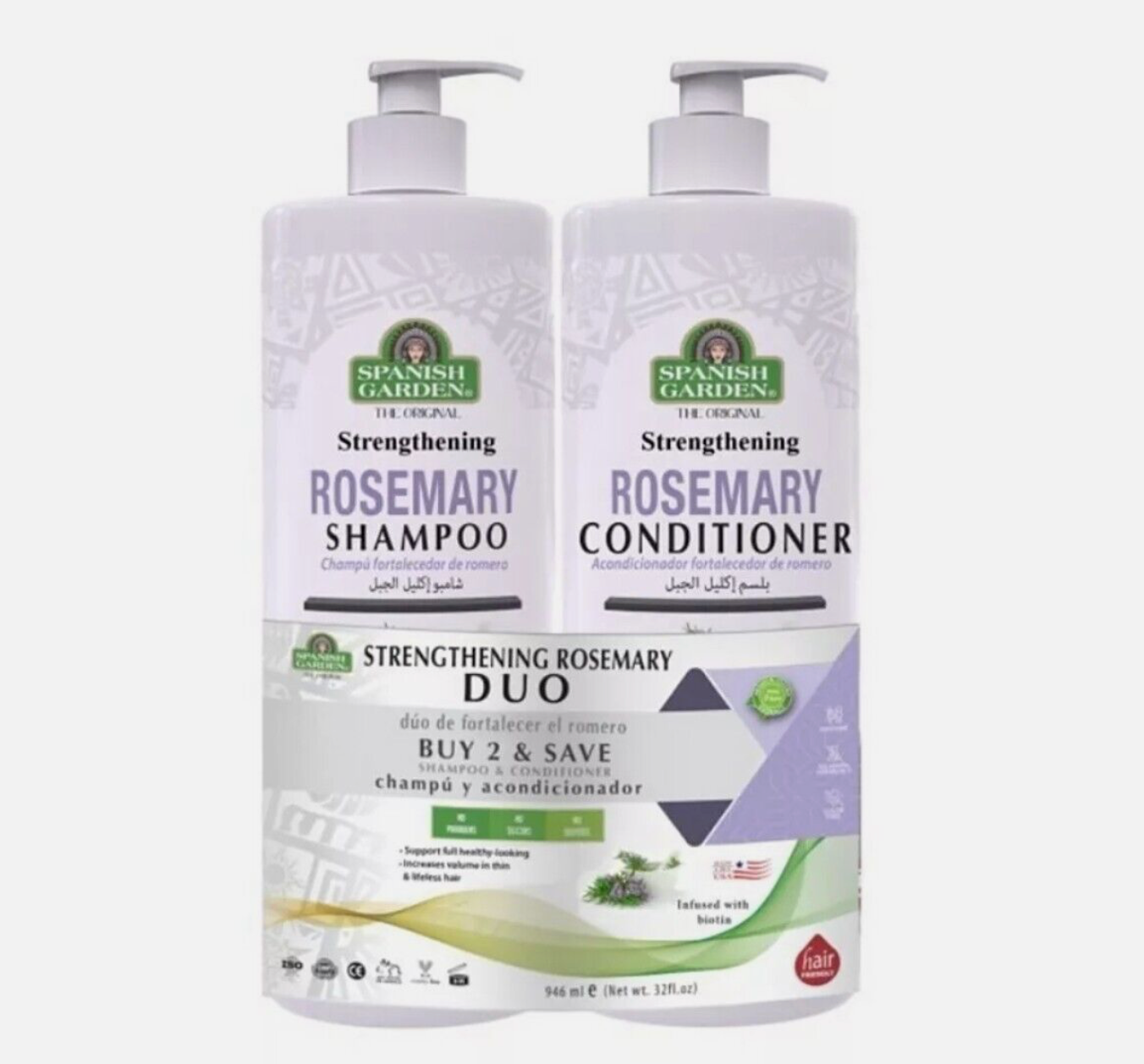 SPANISH GARDEN-ROSEMARY STRENGTHENING-Shampoo & Conditioner