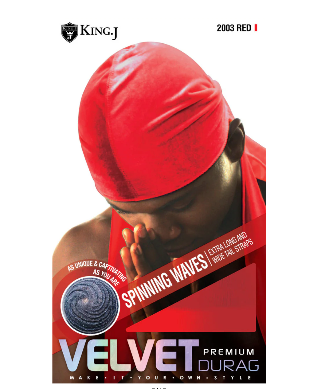 King. J - Velvet-Premium Durag-Spinning waves