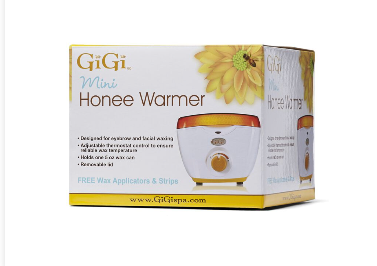 GIGI-MINI-HONEE-WARMER-WITH FREE WAX APPLICATORS & STRIPS