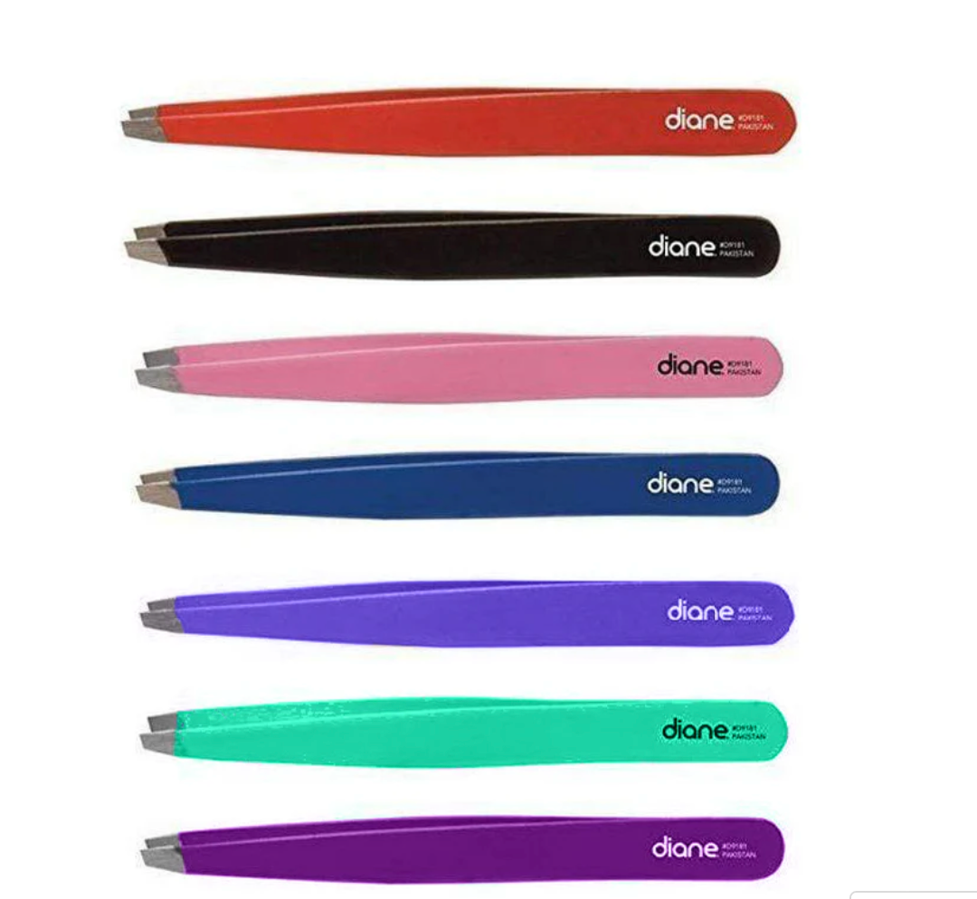 DIANE-SLUNTED TIPS-TWEEZER-LONG-ASSORTED COLORS