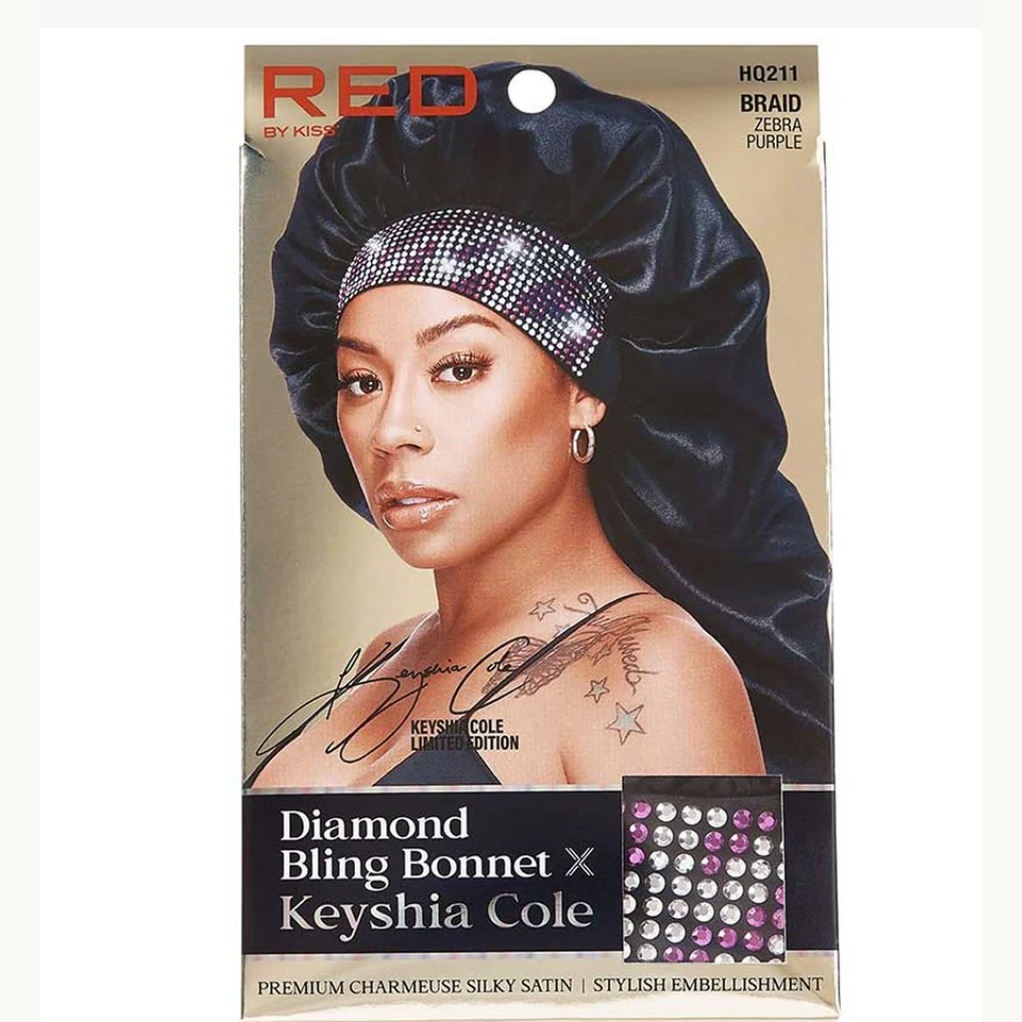 Red by Kiss-keyshia Cole-Diamond-braid-bonnet-special - Zebra Purple