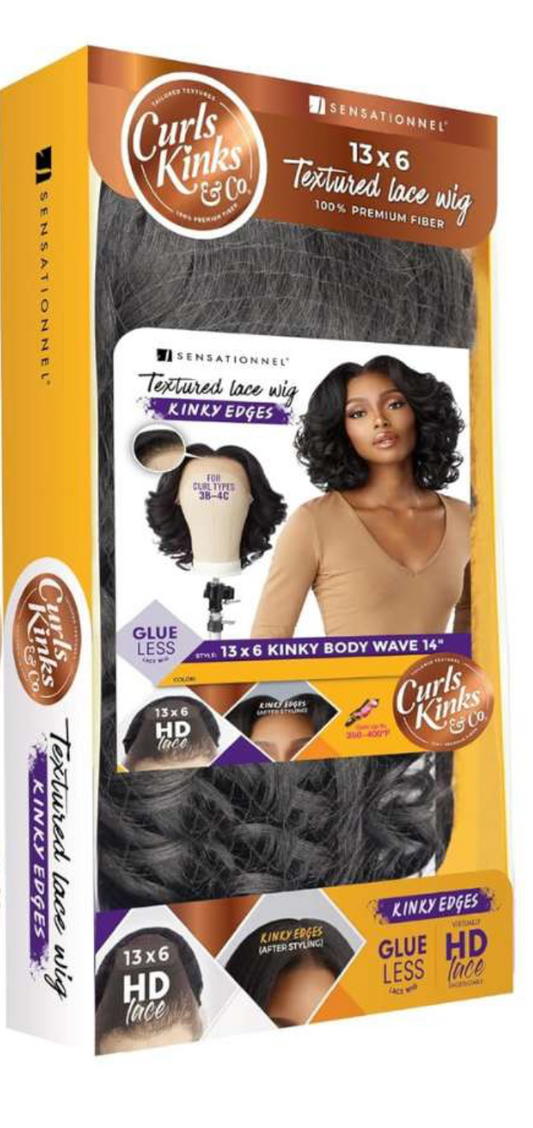 KINKY EDGE 13X6 - LACE WIG - KINKY NATURAL WAVE 14 (CK&CO)