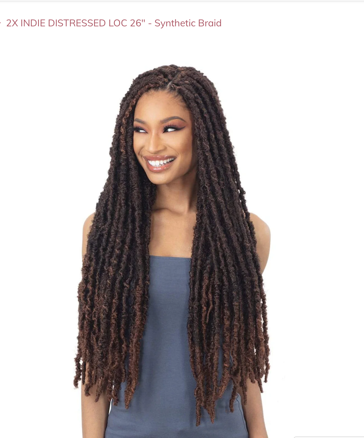 SHAKE N GO - FB - 2X INDIE DISTRESSED LOC 26''