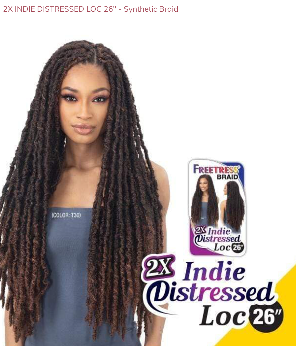 SHAKE N GO - FB - 2X INDIE DISTRESSED LOC 26''