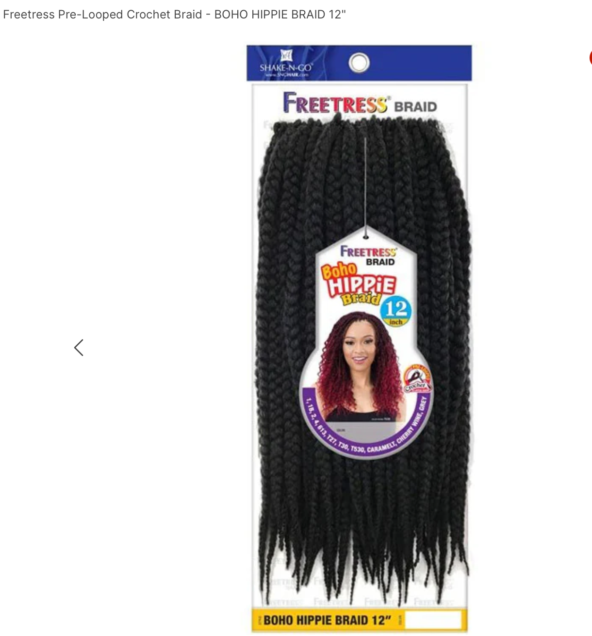 SHAKE N GO - FB-BOHO HIPPIE BRAID - 12''