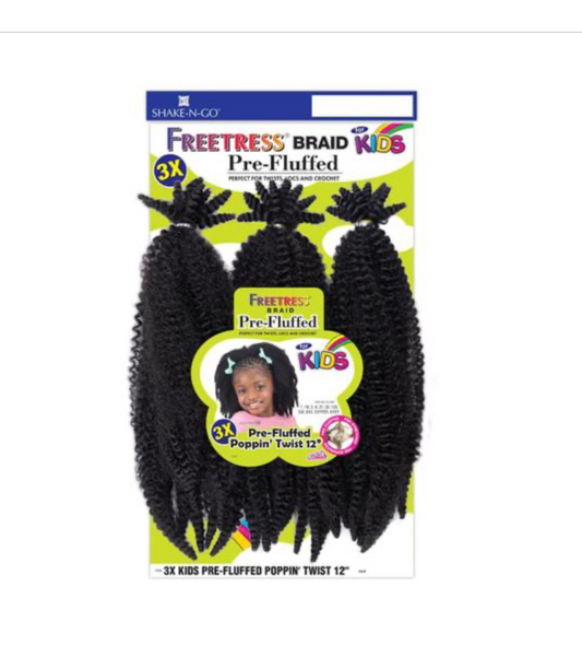 SHAKE N GO - FB - 3X KIDS-PRE-FLUFFED POPPIN' TWIST - 12''