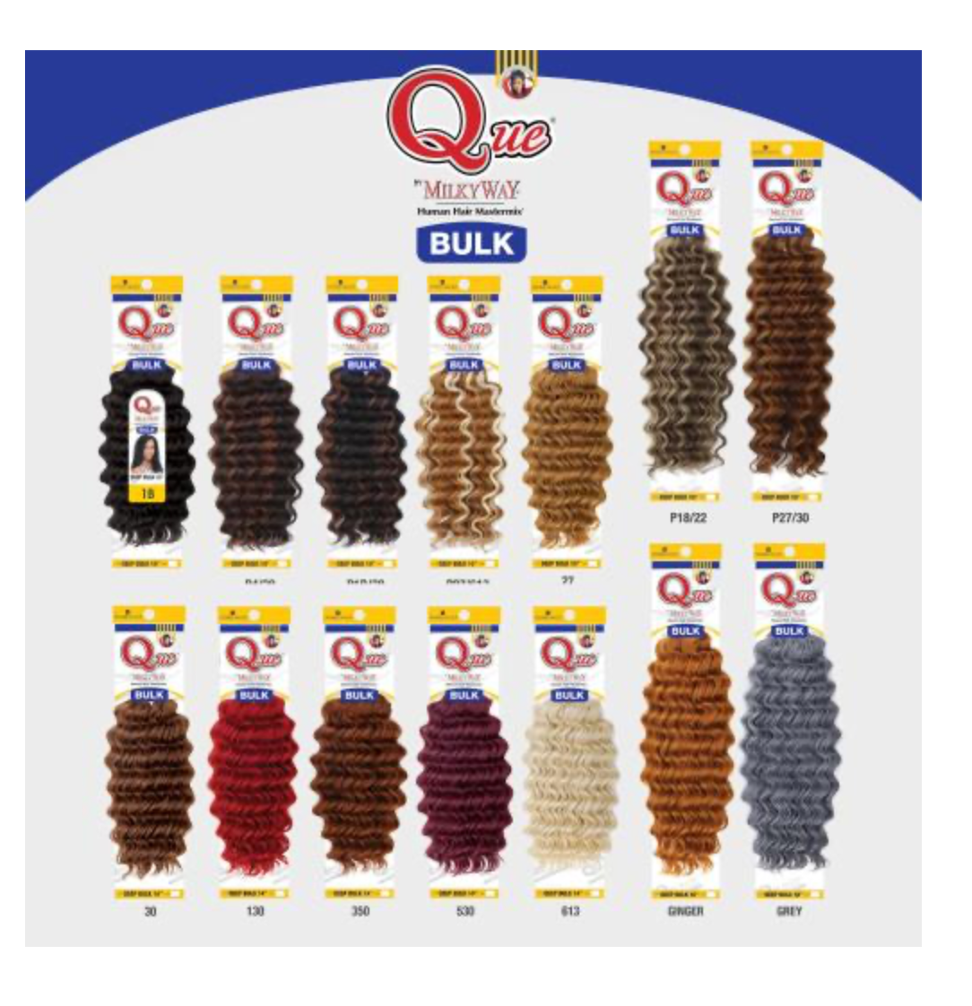 SHAKE N GO - QUE - MILKY WAY - MIX HUMAN HAIR DEEP BULK - 22''