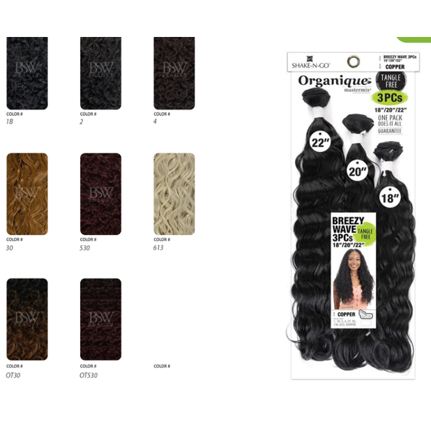 SHAKE N GO - ORGANIQUE - DEEP WAVE 3PCS - 18'' 20'' 22''
