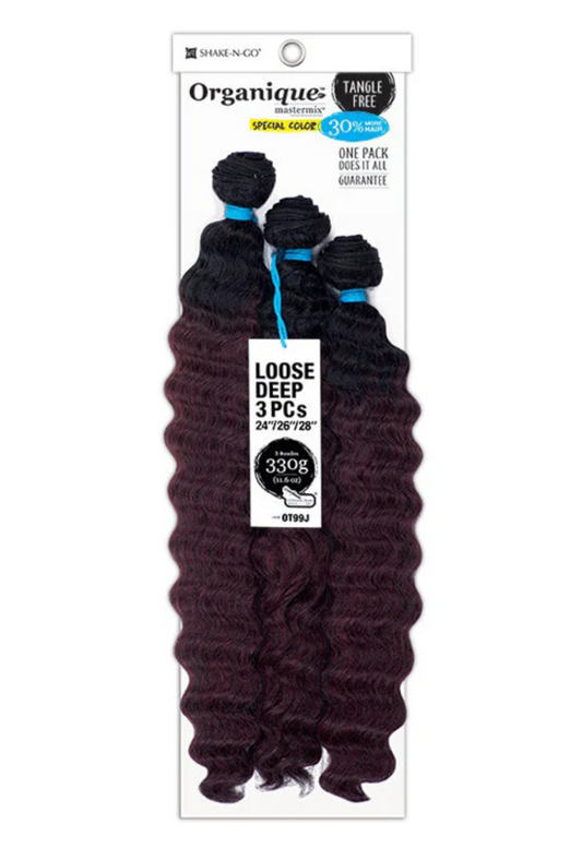 SHAKE N GO - ORGANIQUE - LOOSE DEEP WAVE 3PCS - 18'' 20'' 22''